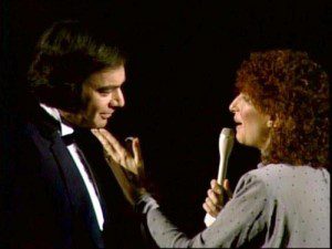 Barbra Streisand and Neil Diamond's emotional duet of "You Don't Bring Me Flowers" was one of the show's biggest moments. (Photo property of the Associated Press)