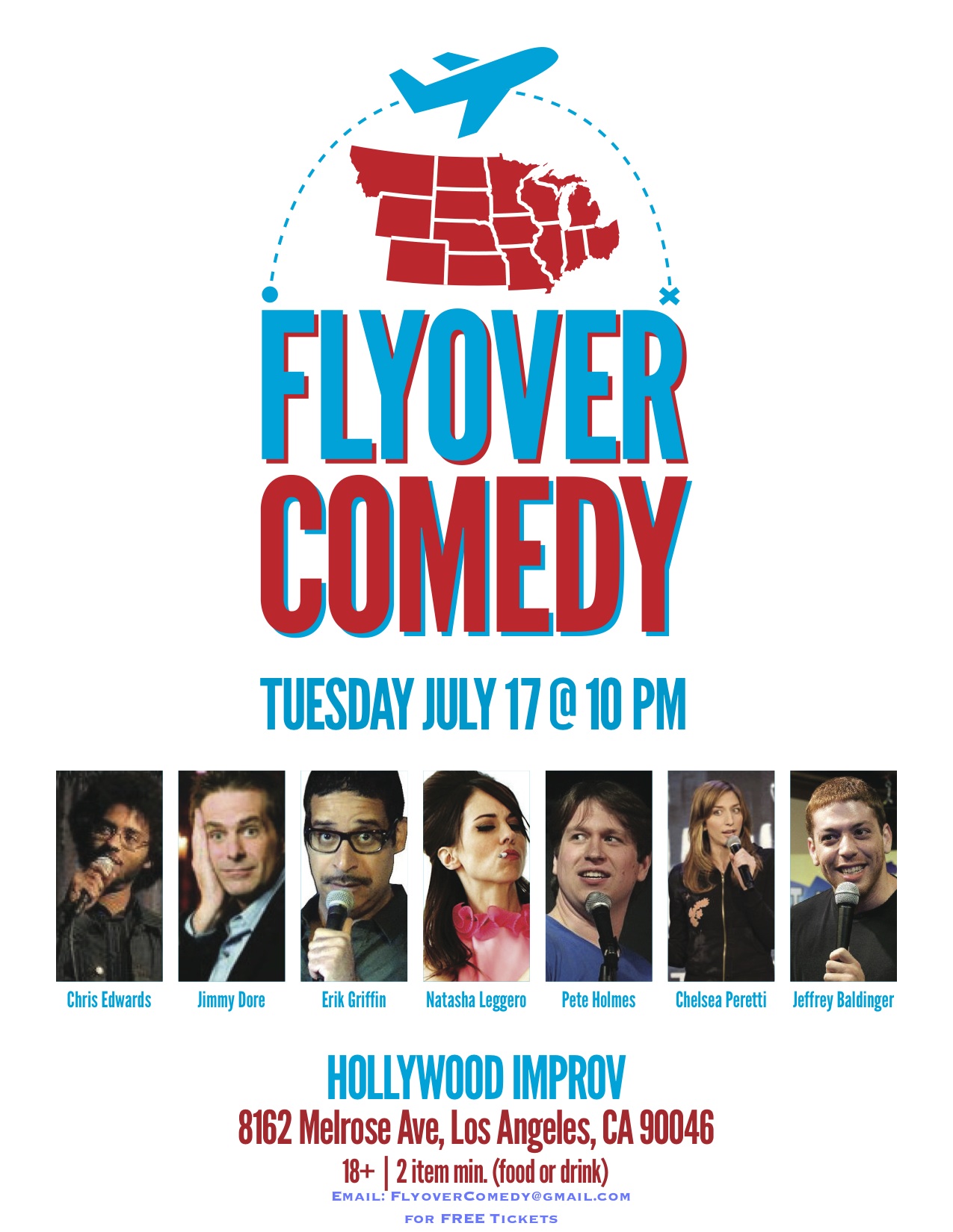 Flyover Comedy at the Improv July 17 