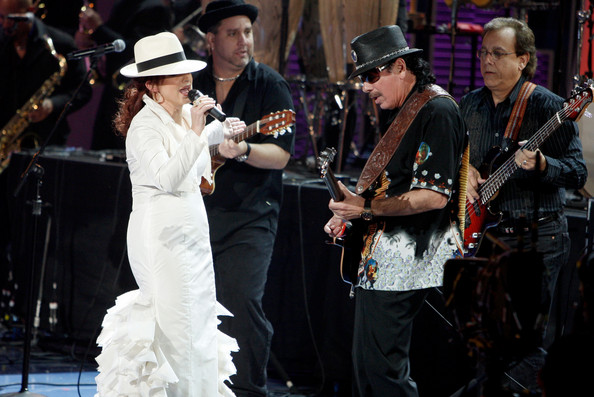 Carlos Santana and Gloria Estefan at the 9th Annual Latin Grammys