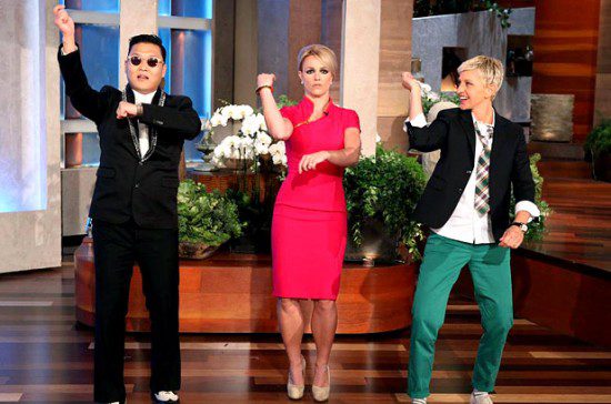 PSY teaches Ellen and Britney "Gangman Style"