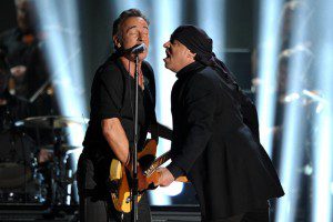 The Boss performs with longtime band menber Steven Van Zandt at the 2012 Grammy Awards. (Photo by Getty Images' John Shearer)