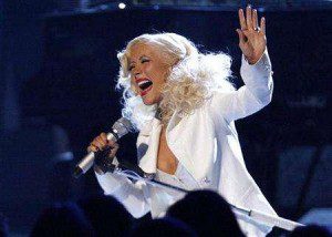 Christina Aguilera soared when she covered James Brown's "It's A Man's World." (Photo by Reuters' Lucy Nicholson)