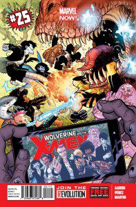 "Wolverine and the X-Men's" 25th issue sees the feral X-Man travel to the Savage Land with several of his students. (Artwork property of Marvel Comics)