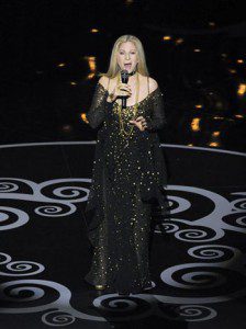 Entertainment icon Barbra Streisand performs "The Way We Were" for the In Memoriam tribute during the Oscars at the Dolby Theatre on Sunday Feb. 24, 2013, in Los Angeles.  (Photo by Chris Pizzello/Invision/AP)