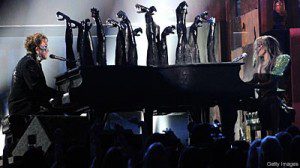 Lady Gaga and Elton John's duet set the tone of the 2010 Grammy Awards. (Photo property of Getty Images)