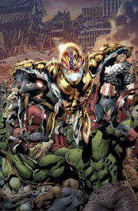 "Age of Ultron" is suppose to be story that changes the Marvel Universe forever. But its first issue was lacking in the story department. (Cover artwork by Bryan Hitch, Paul Neary & Paul Mounts; Property of Marvel Comics)