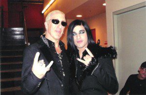 Before he was eliminated from the show, Andrew met one of his musical influences: Dee Snider.  (Photo courtesy of Andrew De Leon)