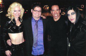 Andrew posed with fellow Season Seven competitors mind reader Eric Dittleman and aerialists Donovan and Rebecca after a taping of "AGT." (Photo courtesy of Andrew De Leon)