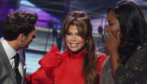 The audience roared with delight when original judge Paula Abdul surprised Candice Glover during the Top Five Results Show.  Could her cameo lead to a return to the Judges' Panel? (Photo by FOX's Michael Becker)