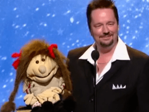 Terry Fator and longtime friend Emma Taylor surprised everyone with their audition in the show's sophomore season. (Photo property of NBC and SYCO-TV)