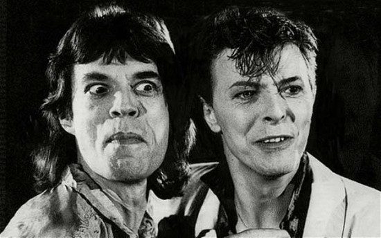 Mick Jagger and David Bowie