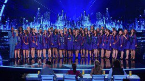 After performing an emotional cover of Mariah Carey's "Hero," the American Military Spouses Choir took a spot in the AGT Season Eight Semi-Finals.  (Photo property of NBC, SYCO Entertainment & FremantleMedia North America)