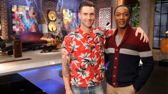For the sixth season's battles, Adam Levine called in singer Aloe Blacc for assistance. (Photo property of NBC)