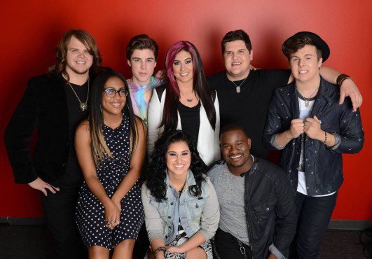 The "American Idol XIII" Top Eight revisited their audition songs and performed duets during tonight's show. (Photo property of FOX)