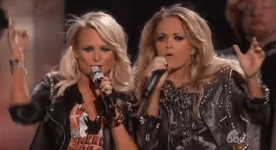 Miranda Lambert & Carrie Underwood teamed up to deliver an outstanding duet: "Somethin' Bad" (Photo property of ABC & Billboard) 