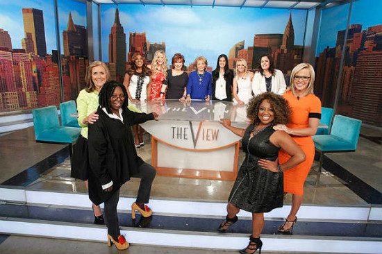 All past and present "The View" co-hosts posed together on Barbara Walters' second-to-last episode of "The View." (Photo property of ABC's Lou Rocco)