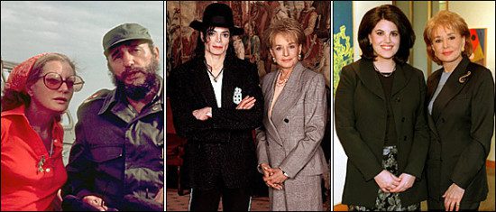 Barbara Walters has interviewed countless world leaders, entertainment icons and controversial figures including Fidel Castro, Michael Jackson and Monica Lewinsky. (Photo property of ABC)
