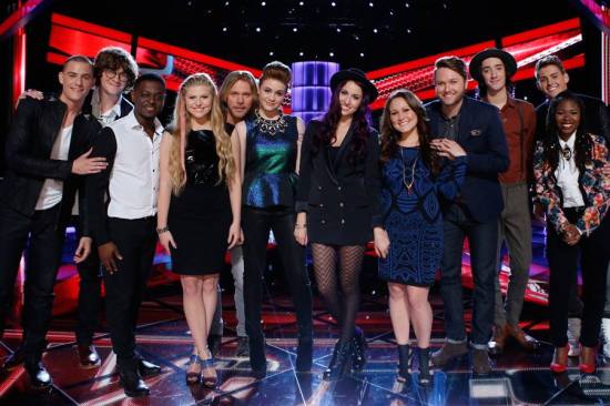 "The Voice: Season Seven" Top 12 reunited on tonight's episode! (Photo property of NBC)