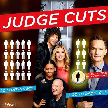 20 acts will audition for the "AGT" judges and guest adviser Neil Patrick Harris but only seven acts will advance to the Radio City Music Hall! (Photo property of NBC, SYCO TV & FremantleMedia North America) 