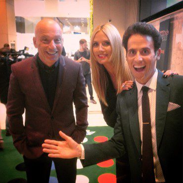 Oz Pearlman with Heidi Klum and Howie Mandel