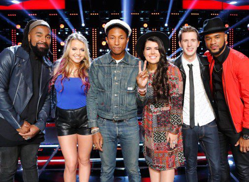Last season's winning coach "Got Lucky" with these artists who impressed me tonight on "The Voice." (Photo property of NBC & United Artists Media Group)