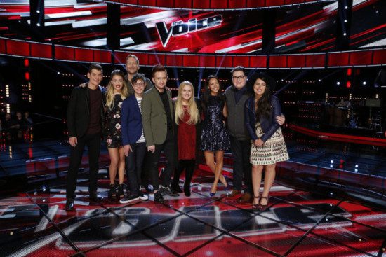 "The Voice: Season Nine" Top Nine pose for a photo before meeting Dolly Parton. (Photo property of NBC's Trae Patton)
