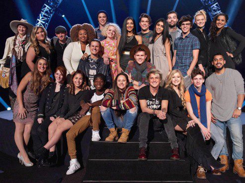 The final "American Idol" Top 24 pose together before they got to meet their "Idol" mentors. (Photo property of FOX, FremantleMedia & 19 Entertainment) 