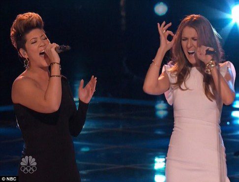 Tessanne Chin and Celine Dion