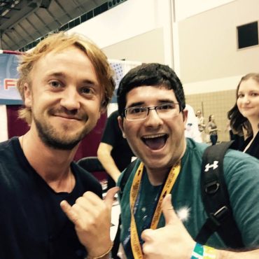 Selfie with Tom Felton at Planet Comicon