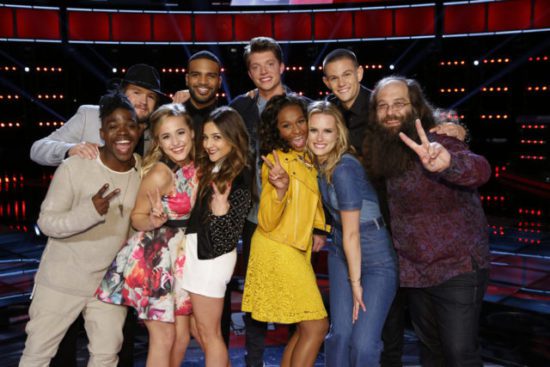 "The Voice: Season 10" Top 10 pose together. (Photo property of NBC and United Artists Media Group) 