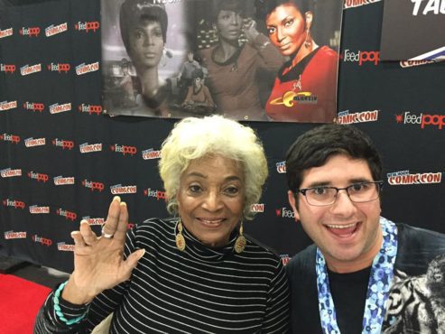 The lovely Nichelle Nichols and I. (Photo property of Jake's Take) 
