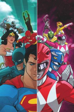 Your eyes are not deceiving you! The Justice League and the Mighty Morphin' Power Rangers will meet for the very first time! (Artwork property of DC Comics & BOOM! Studios)