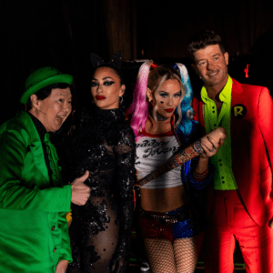 The Masked Singer: Season Nine panel (Ken Jeong, Nicole Scherzinger, Jenny McCarthy Wahlberg, and Robin Thicke) channeled their inner superheroes and supervillains on DC Superheroes Night! (Photo property of FOX)
