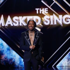 Masked Singer host Nick Cannon poses during a taping of the Season Nine Semifinals. (Photo property of FOX)