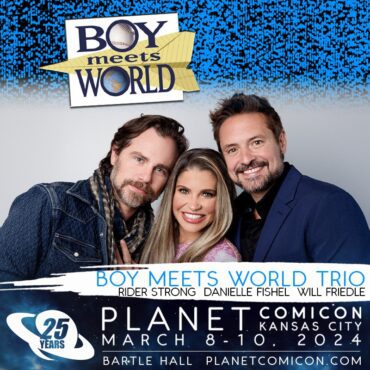 Actors Rider Strong, Danielle Fishel, and Will Friedle will bring their The Kids Wanna Jump Tour to Planet Comicon Kansas City. (Photos and graphic property of Planet Promotions) 