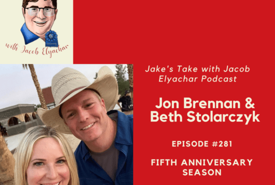 Reality TV Legends Jon Brennan & Beth Stolarczyk visited 'The Jake's Take with Jacob Elyachar Podcast' to talk 'The Real World: Los Angeles - Homecoming,' 'The Challenge,' & launching their podcast: 'Getting Real with Jon & Beth.'